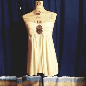 Ladies top, "Kull" brand name, off white, size L